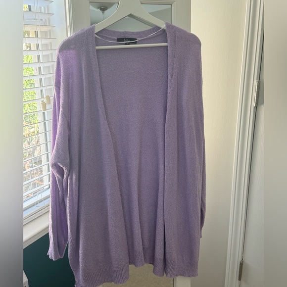 Lulus Comfy Memories Lavender Knit Open Front Cardigan - Picture 2 of 6